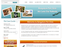 Tablet Screenshot of bangalorepetclinic.com